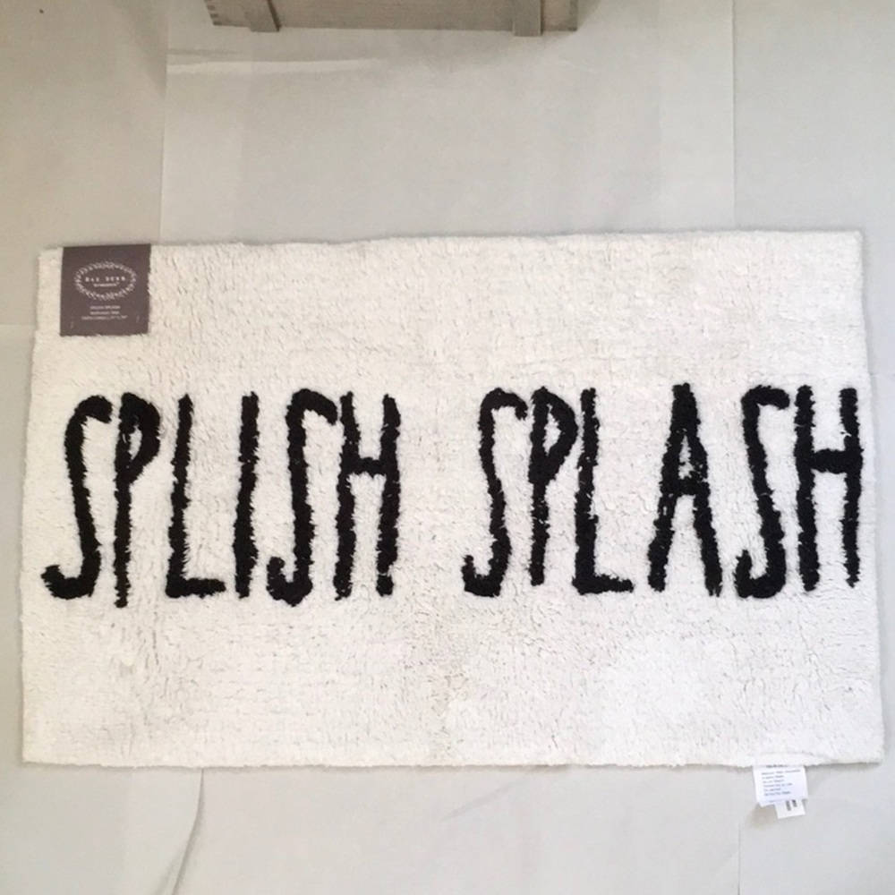 Rae Dunn SLISH SPLASH bathroom mat